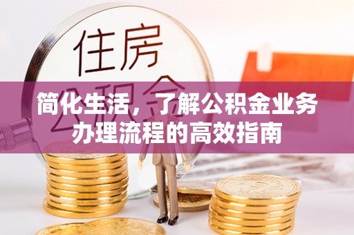 南沙简化生活，了解公积金业务办理流程的高效指南