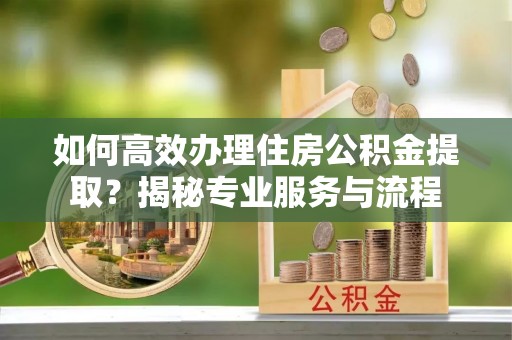 南沙如何高效办理住房公积金提取？揭秘专业服务与流程