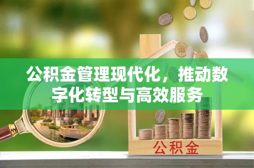 南沙公积金管理现代化，推动数字化转型与高效服务